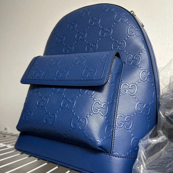 Gucci | Accessories | Gucci Blue Backpack | Poshmark display picture 3